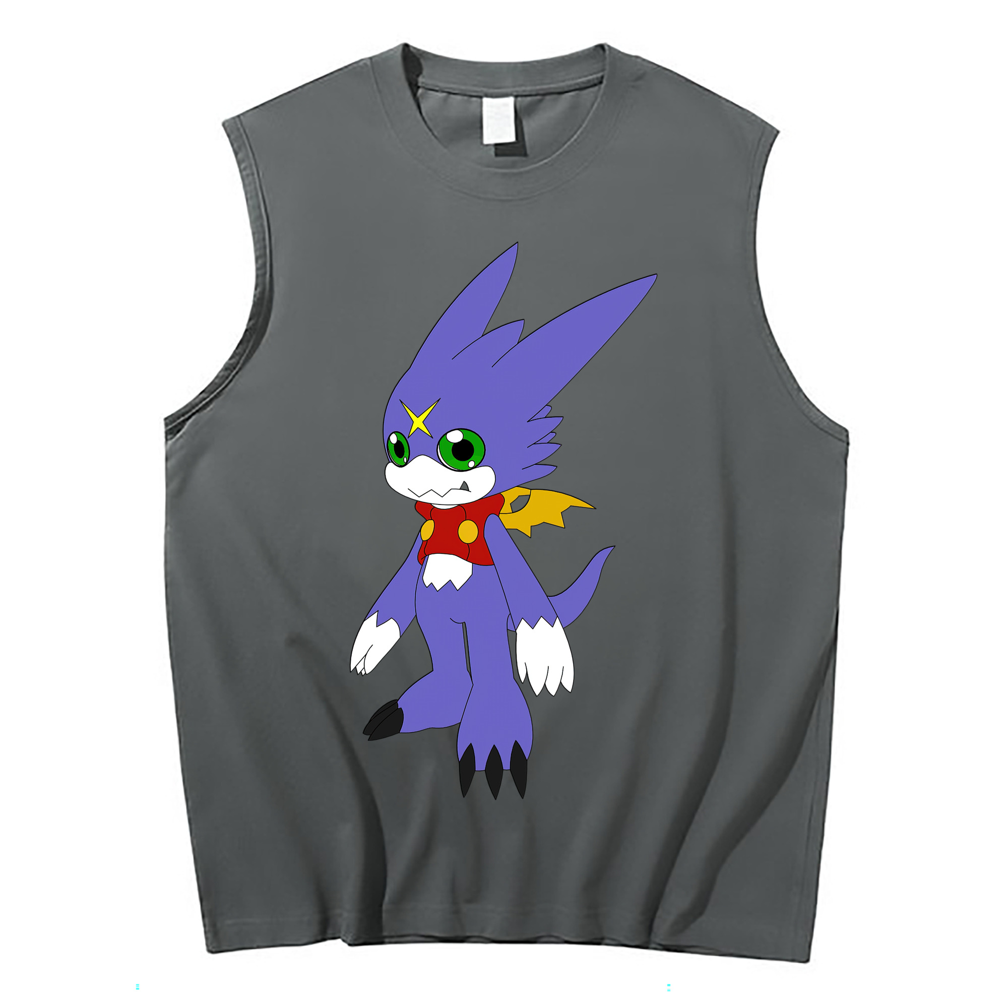（画像用） Digimon デジタルモンスター/デジモン コットン100％タンクトップ（フロントプリント）